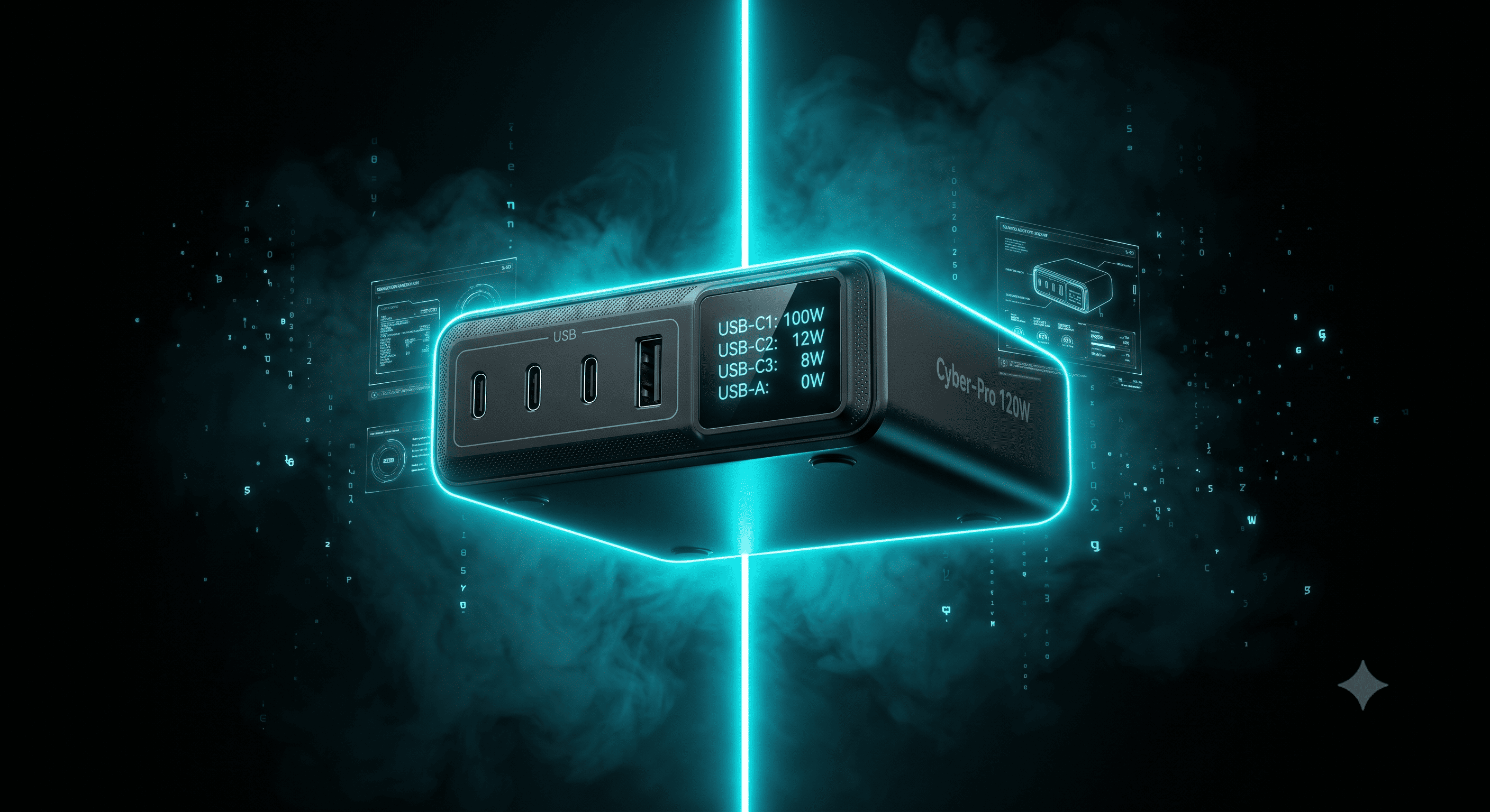 Настільна зарядна станція Cyber-Pro 120W